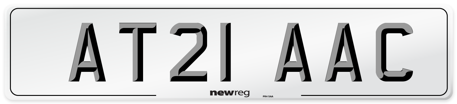 AT21 AAC Number Plate from New Reg